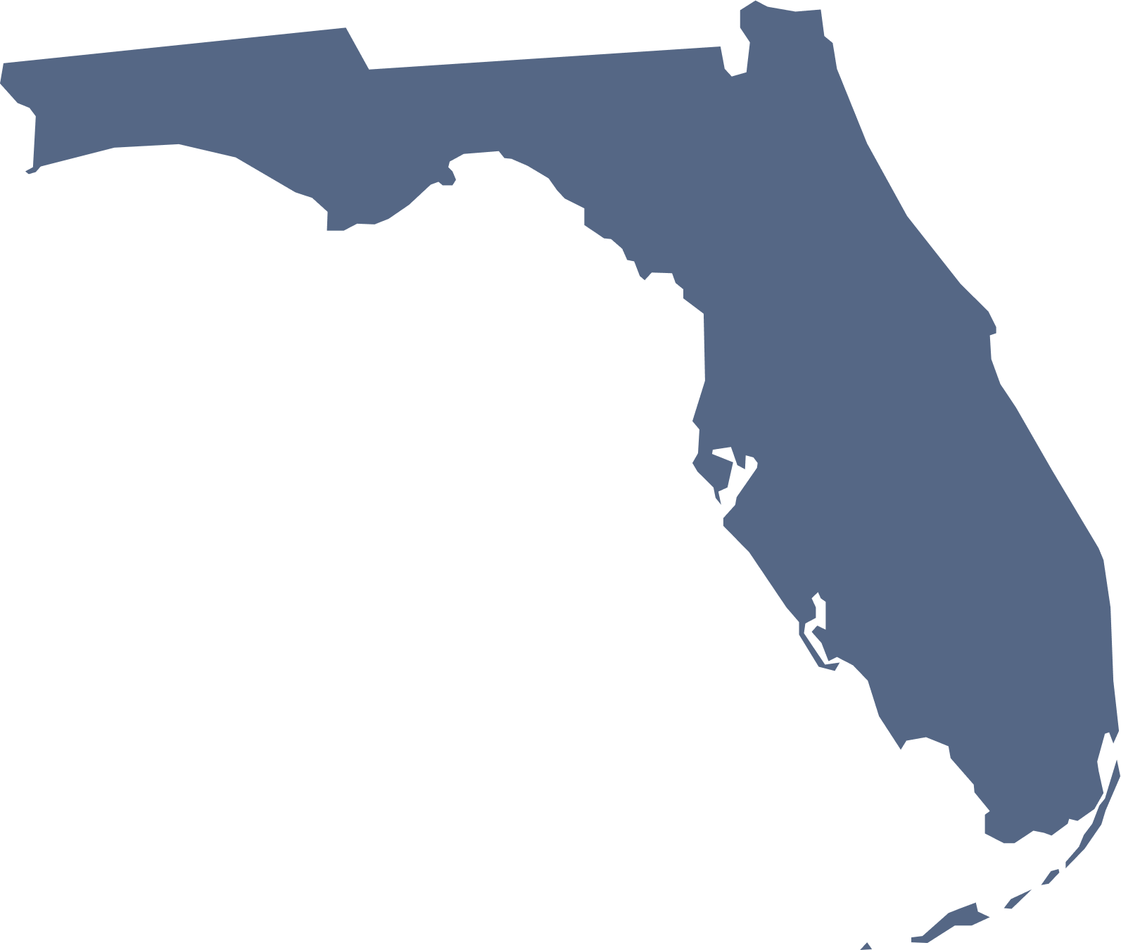 Florida map showing our office locations